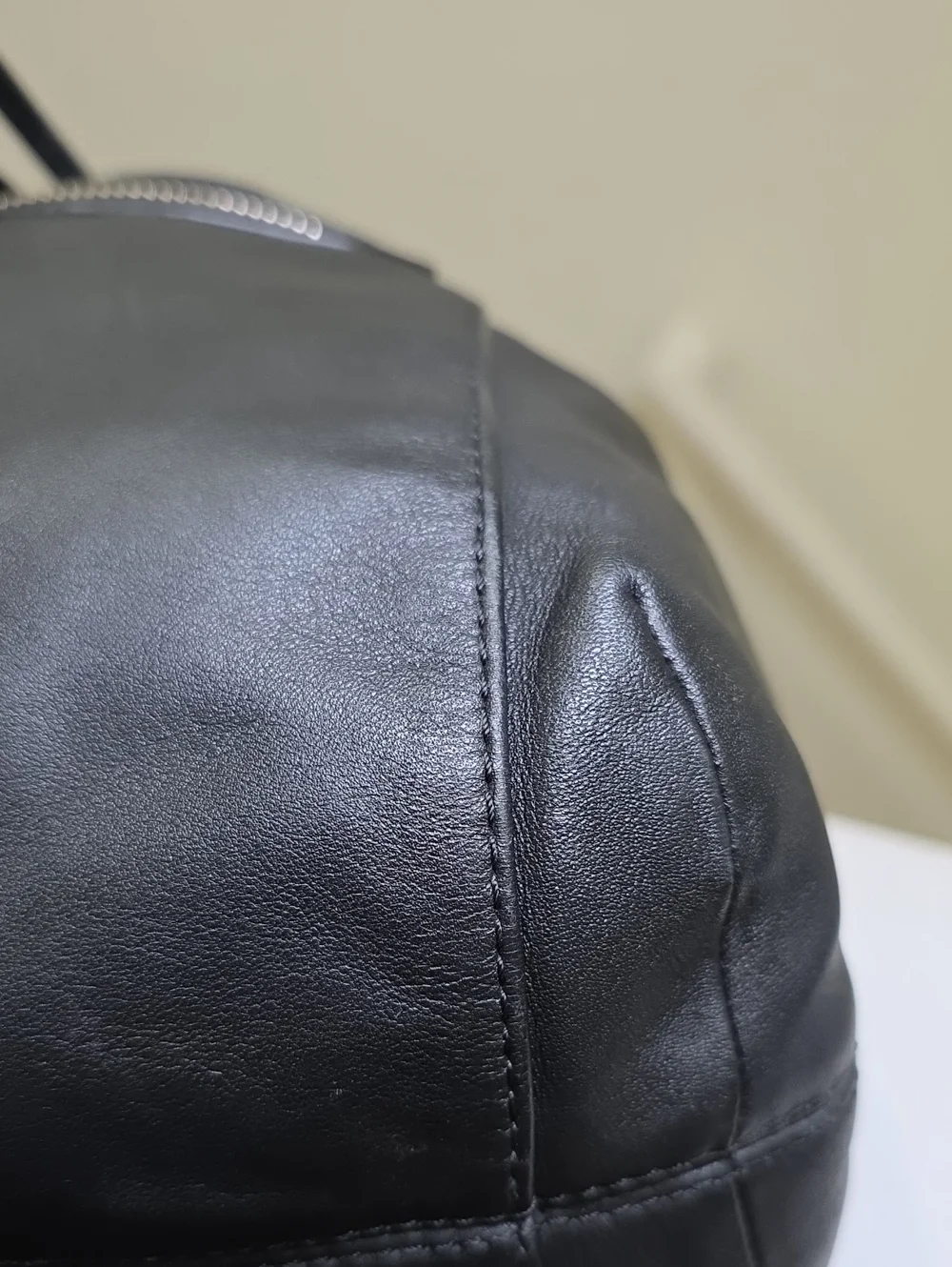 COACH F25661 Black Smooth Leather Hobo Two Way Bag Crossbody/Top Handle EUC